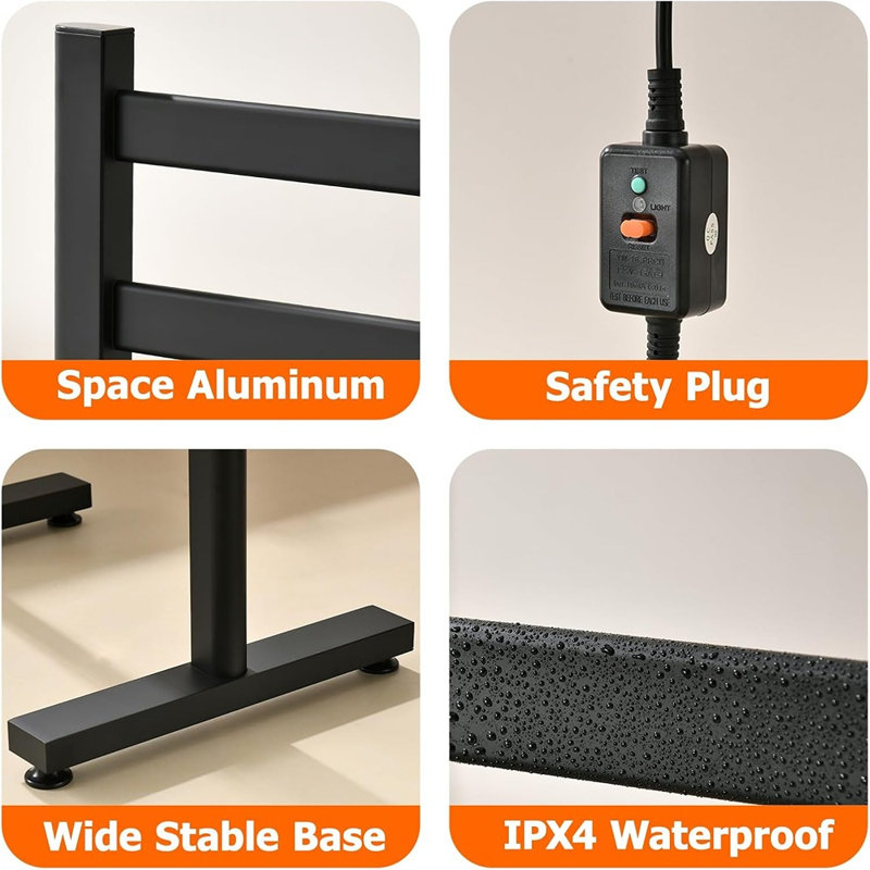 19.7 " Aluminum Freestanding Towel Rack