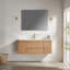 Meuble-lavabo mural simple 48 po avec lavabo en céramique