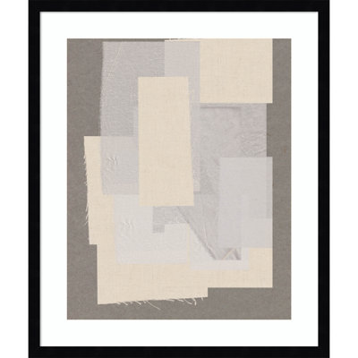 Fabric Pattern Collage No 7 by The MIUUS STUDIO Wood Framed Wall Art Print