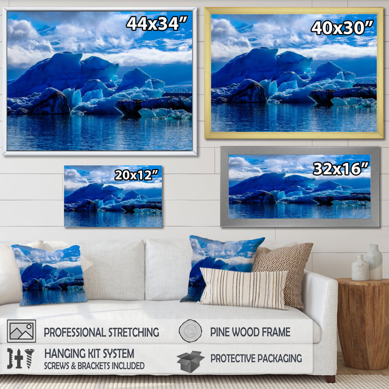Impression sur toile Icy Alaskan Wilderness III, H 12 po x l 20 po x P 1 po, Toile tendue