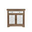 Rustic Vintage Accent Cabinet With Carved Floral Panels, Distressed Wood Sideboard With Drawer & Doors