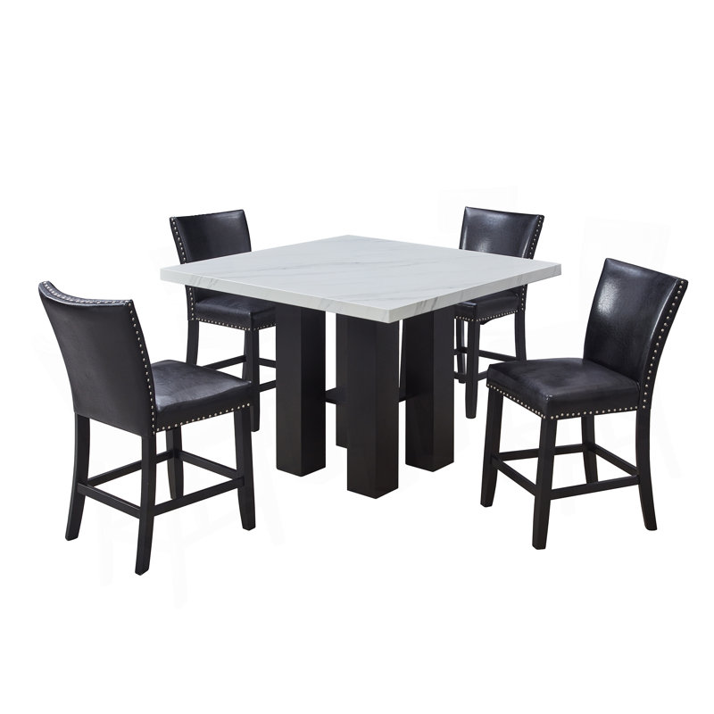 Fauteuil en polyuréthane 2pc, Noir, noir, noir, noir