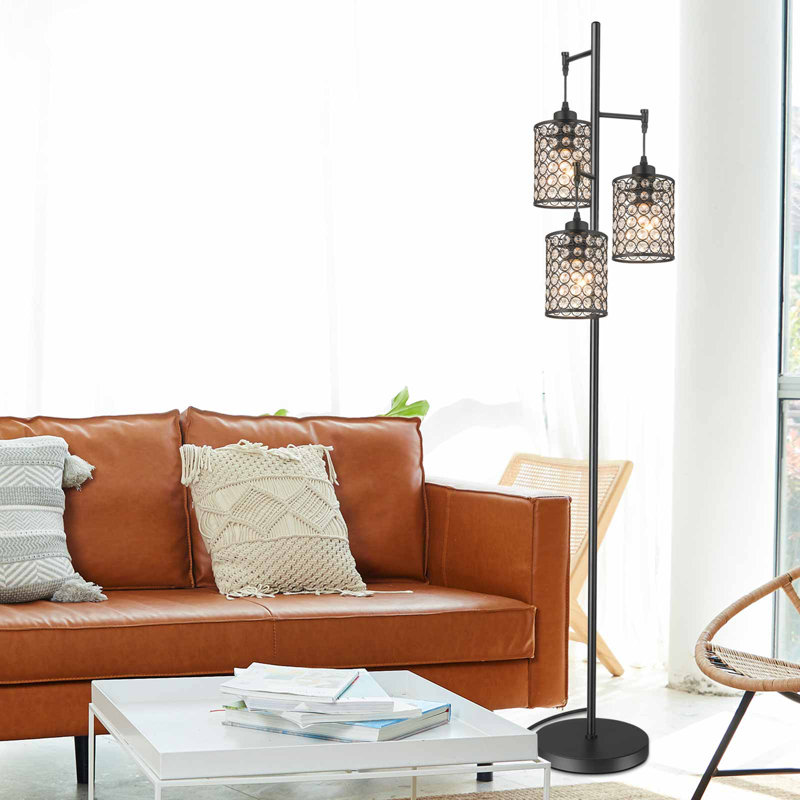 Lampe sur pied à 3 lumières pour salon de bureau