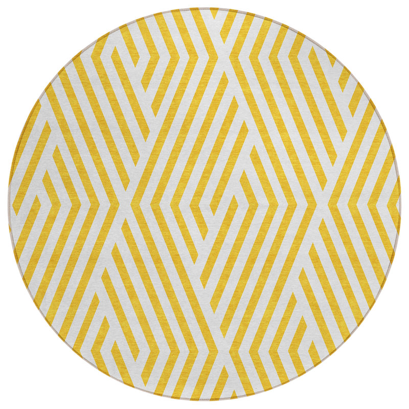 Tapis d'intérieur rond antidérapant 8 pi