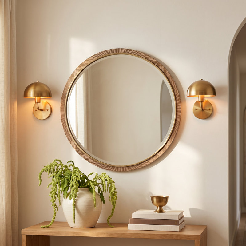 Adrianne Round Wall Mirror