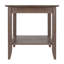 Table de bout en bois Santino, gris huître