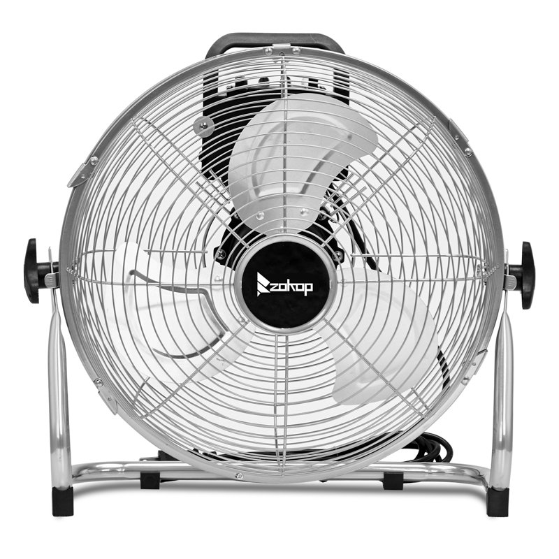 12 po Ventilateur portable d'intérieur / extérieur 3 vitesses argent