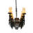 Rustic Lodge 15 - Light Wrought Iron Kitchen Island Pendant