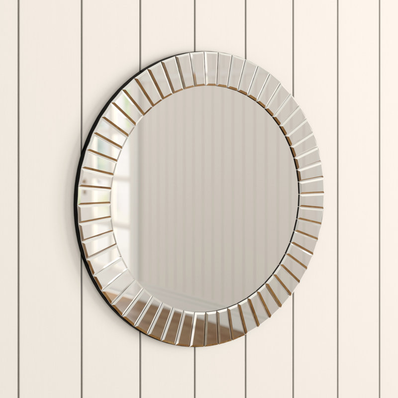 Corrado Wood Flat Wall Mirror