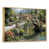Toile avec cadre flottant or