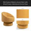 Chaise d'appoint Mid-Century moderne avec structure en bois, chaise pivotante rembourrée pour chaises de salon, fauteuil de lecture pour véranda de chambre à coucher