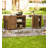 Large Eucalyptus Wood Rolling Cart