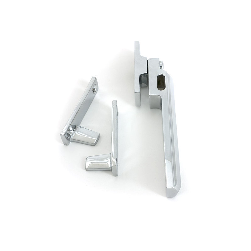 Art Deco Night-Vent Locking Fastener, Polished Chrome