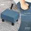 HOMCOM Linen Look Fabric Foot Stool with Legs 40 x 30 x 24cm-1502491695