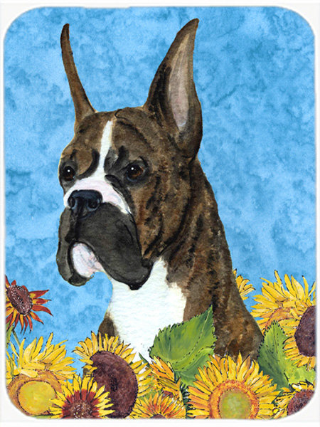 Caroline's Treasures Boxer Glass Cutting Board
