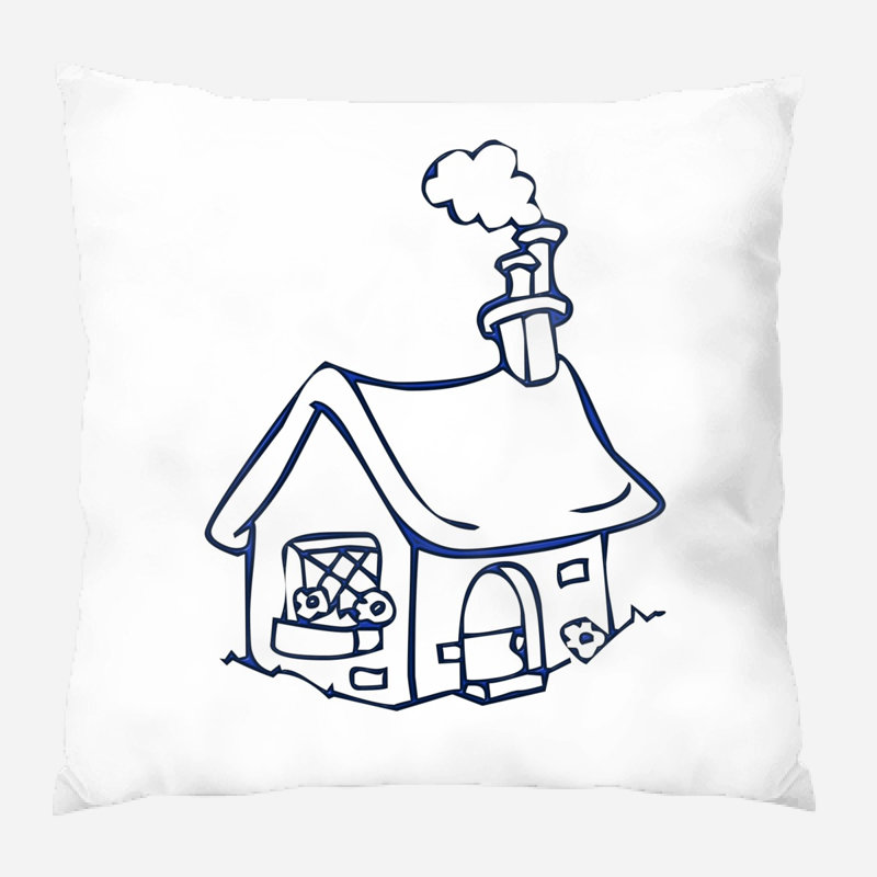Housse et insert de coussin d'extérieur carré Detwiler, Intérieur, Microsuède