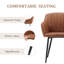 Modern Faux Leather Upholstered Dining Chairs with Metal Legs-203035654-206257507