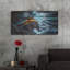 «Night Storm On Coast» par Rey Klimt, art mural en métal, 48 po x 24 po