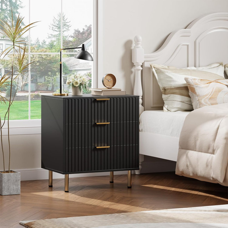 39.9cm W Manufactured Wood Bedside Table