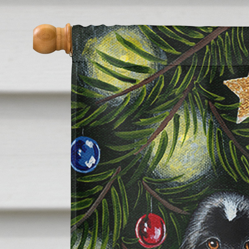 Drapeau de jardin de noël westie, terre-neuve, dalmatien, H 28 po x l 40 po