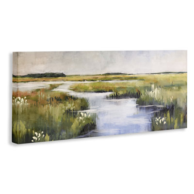 «River Through Marshlands», art mural sur toile par Nina Blue