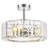 14.5" 4-Light Semi Flush Mount Ceiling Light Chrome Frame Bright (Bulbs Not Included)-847492772