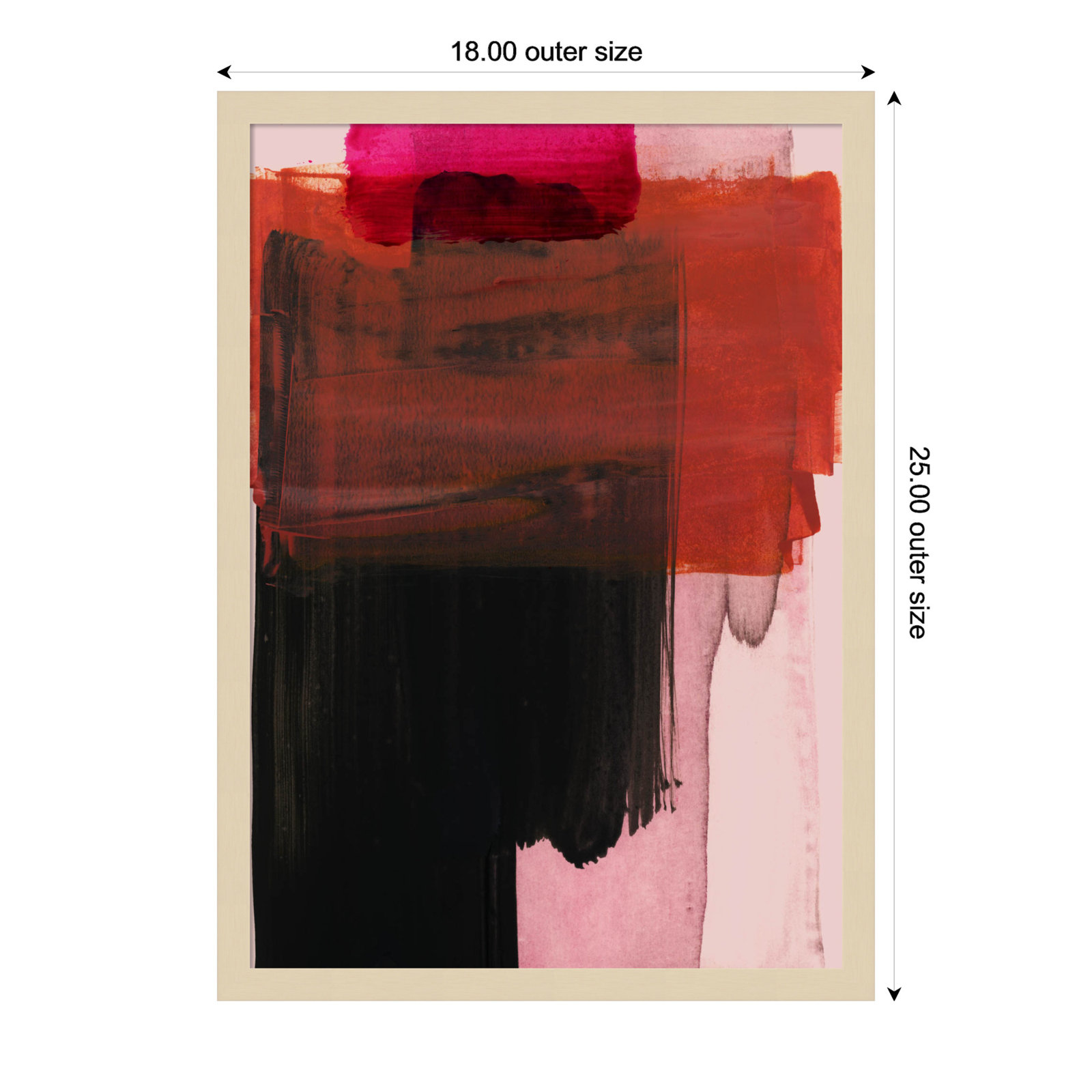 Rydell "Abstract Painting XXI" Print, 25" H x 18" W, Brown