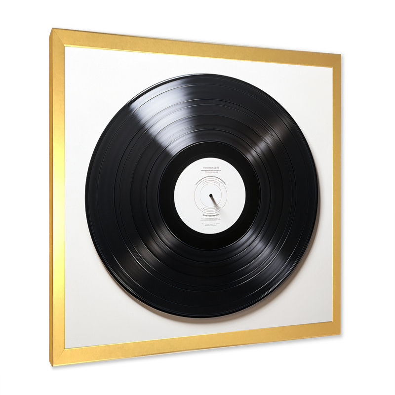 Disque vinyle, vinyle Serenade I - Vinyle, art mural, H 30 po x l 30 po x P 1 po, Cadre photo unique, Doré
