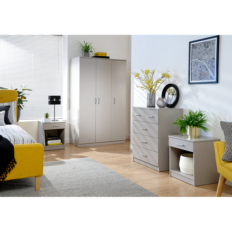 Charents Piece Bedroom Set, Grey