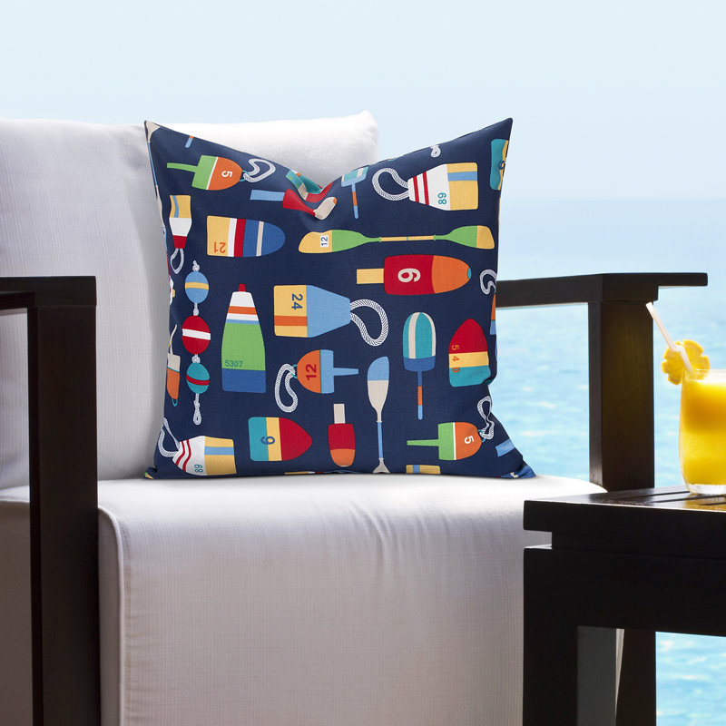 Outdoor Throw Pillow, 16" H x 16" W