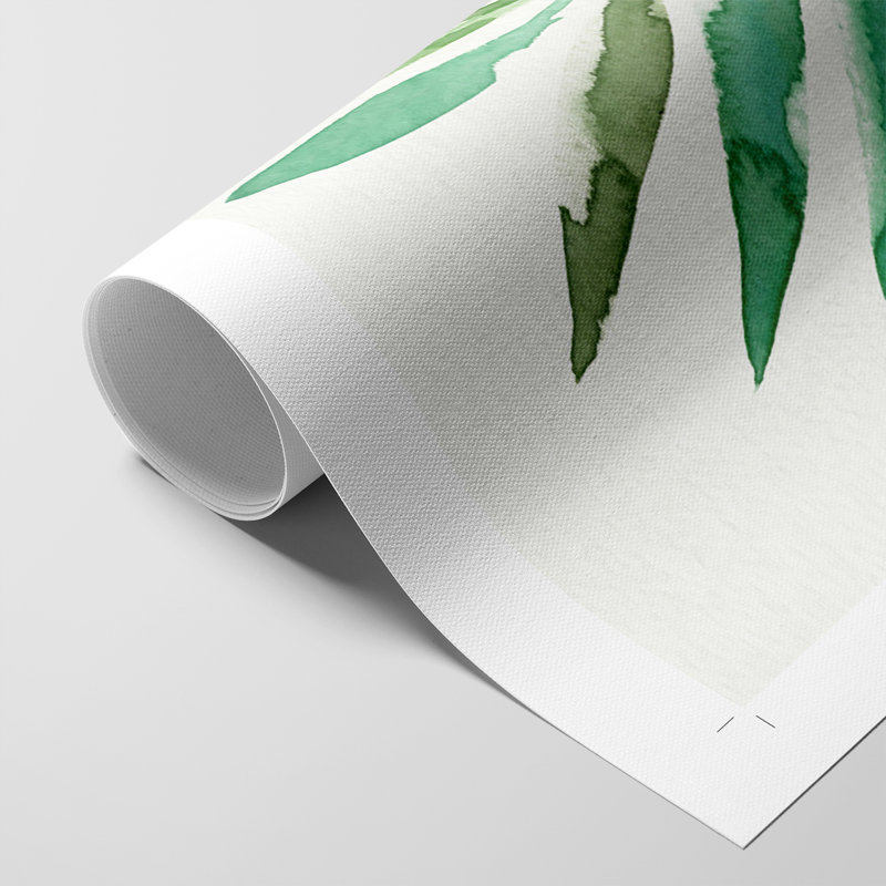 Palmier à feuilles coulées IV - Impression sur toile seulement - NON-CADRE, H 18 po x l 12 po