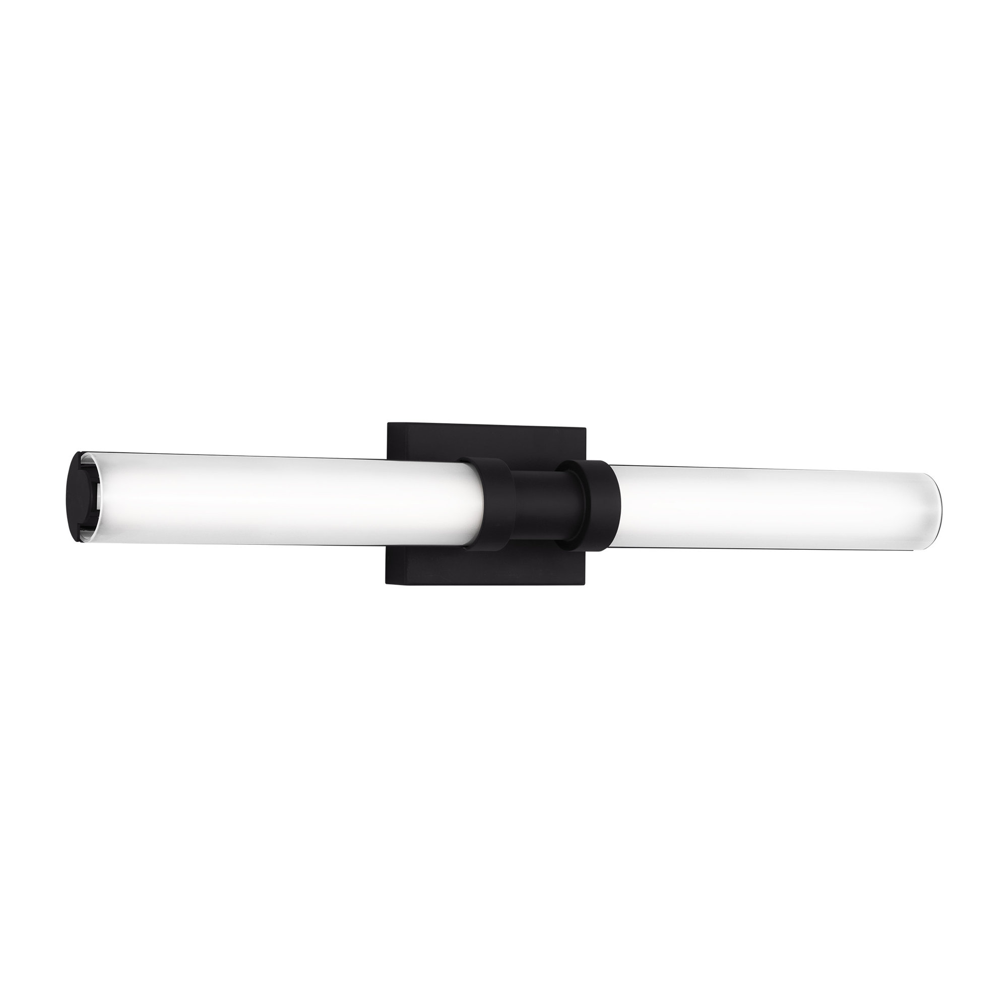 Kelan Single Frosted Dimmable LED Vanity Light, Midnight Black, 20W, 26.75"H x 4.75"W x 4.5"D