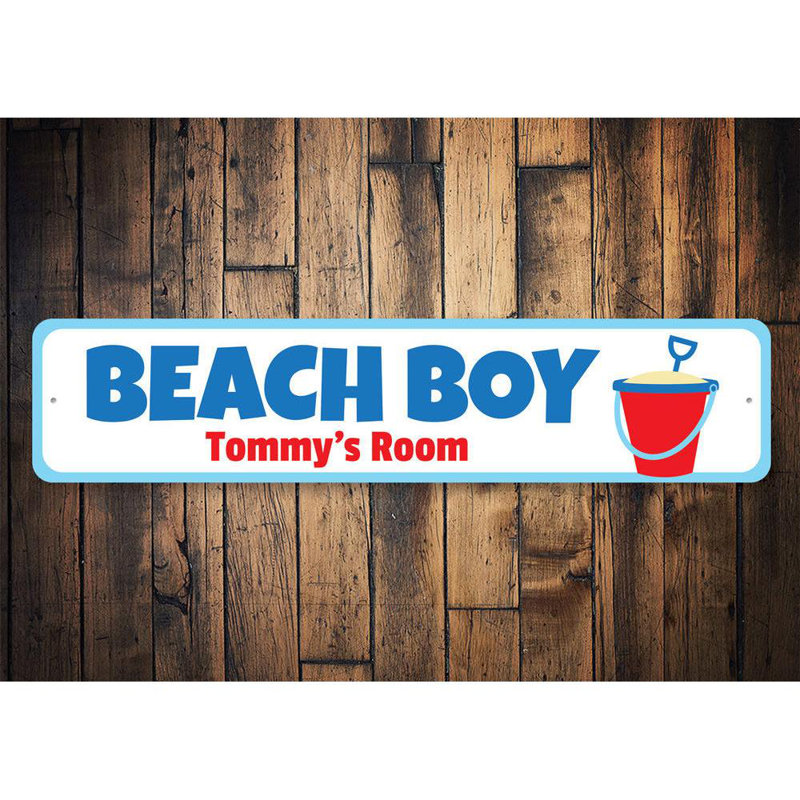 Plaque de plage en aluminium, H 6 po x l 24 po x P 0,063 po
