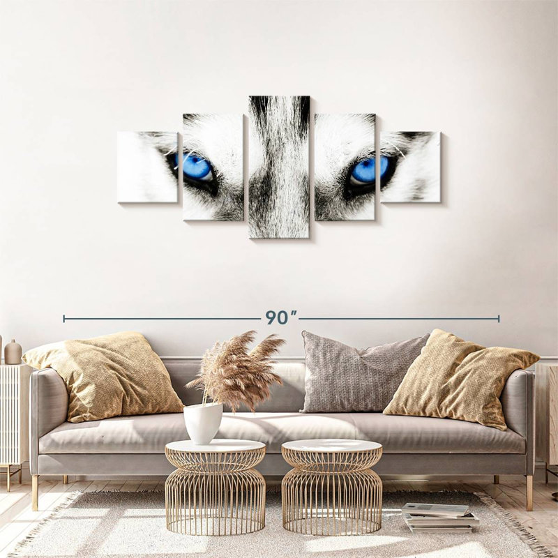«Husky's Eyes», reproduction d'art sur toile, H 68 po x l 30 po x P 1,25 po
