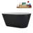 54" Streamline Soaking Freestanding Tub and Tray With Internal Drain-112235364