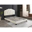 Lit plateforme simple à DEL moderne avec tête de lit arquée Shell Glam Modern, beige-1498931111-1498931109