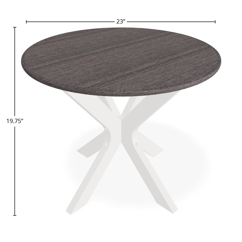 Table de bout d'extérieur 23 po, Brun / neige