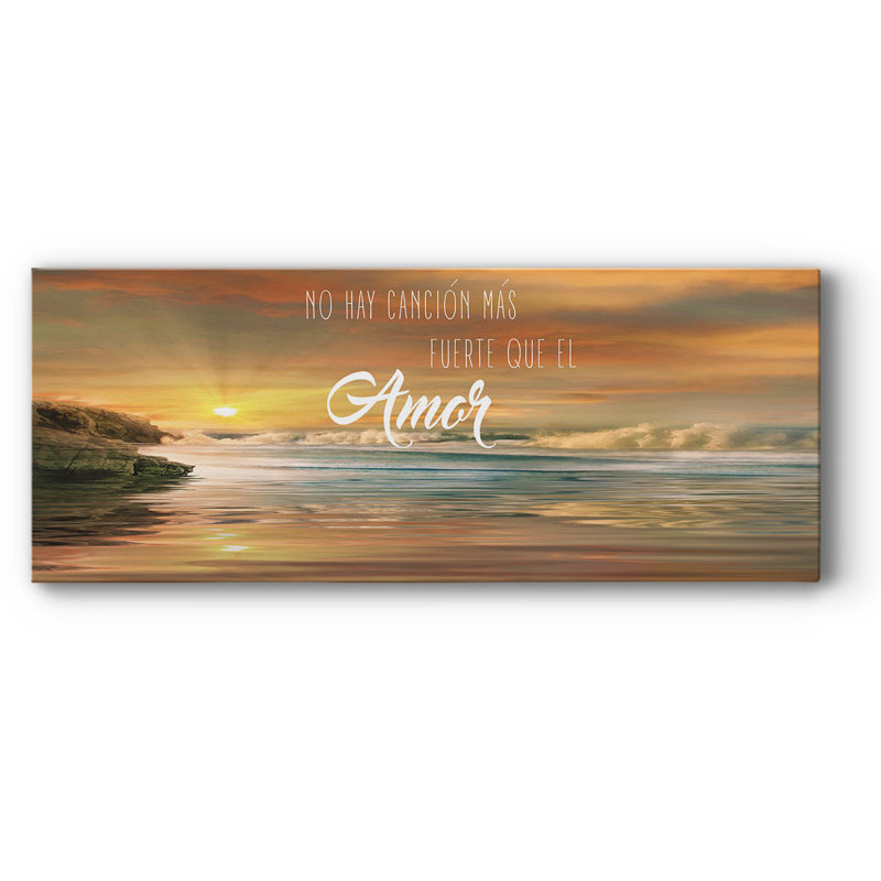 Amor sur toile, H 12 po x l 30 po x P 1,5 po