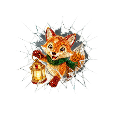 Christmas PVC Statics-Cling Window Decals Broken Window Style Holiday Decorations Christmas Decorations Gifts
