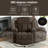 Swinging Recliner Massage Heated Sofa, w'USB And 2 Cup Holders In Side Pockets-389386620