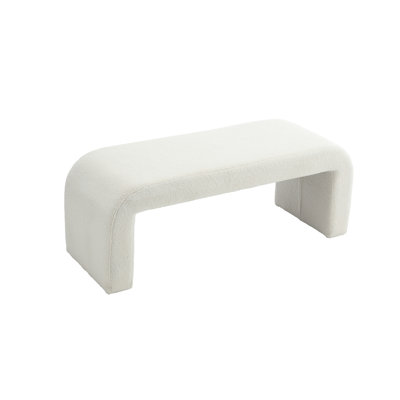 Modern and Lovely Sherpa Bench, Sleek Bench for End of Bed, Porch and Dining Room