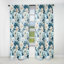 Océan bleu élégant nautique - Rideau floral - Rideau floral obscurcissant - 1 panneaux-107598862