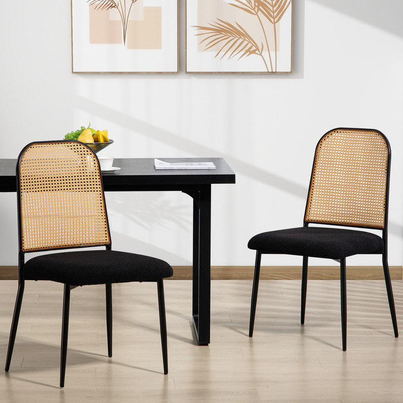 Chaise d'appoint Austreberto, Noir