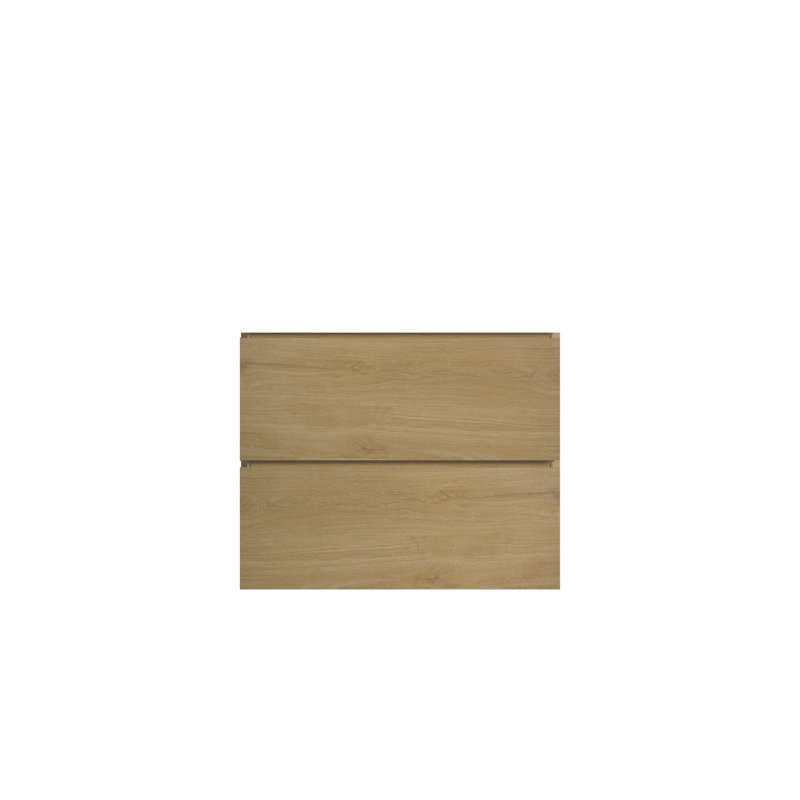 Armoire murale en chêne naturel - deux tiroirs, armoire de salle de bain minimaliste, aspect épuré
