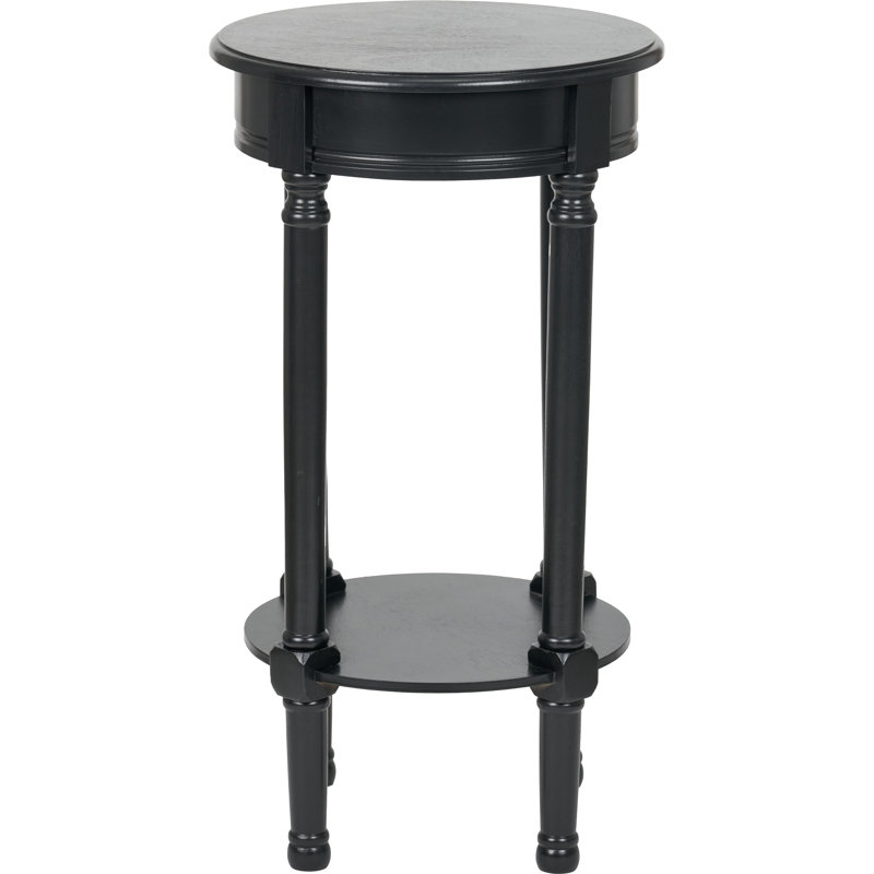 Abree Solid Wood End Table, Black