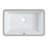 MEJE 13.25'' Glossy White Ceramic Rectangular Bathroom Sink with Overflow