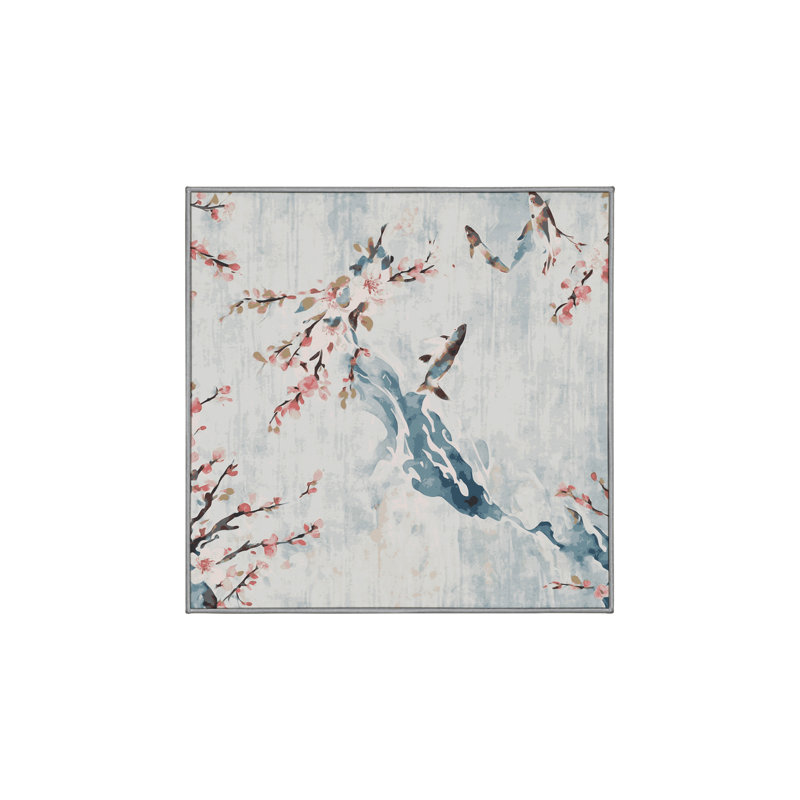 Tapis brun soyeux et moelleux, Carré 7 pi