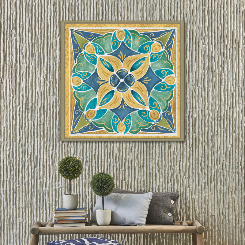 « free oiseau à carreaux de mexique ii », reproduction d’art sur toile, H 39,5 po x l 39,5 po x P 2 po