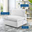 Chaise sans accoudoirs en velours rembourré Commix-1736480559