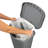 Glad Kitchen Trash Can with Lid, Foot Pedal and Garbage Bag Rings, 13 Gal, Grey-119932369-119932371